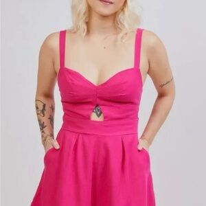 Vibrant Pink Sleeveless Dress